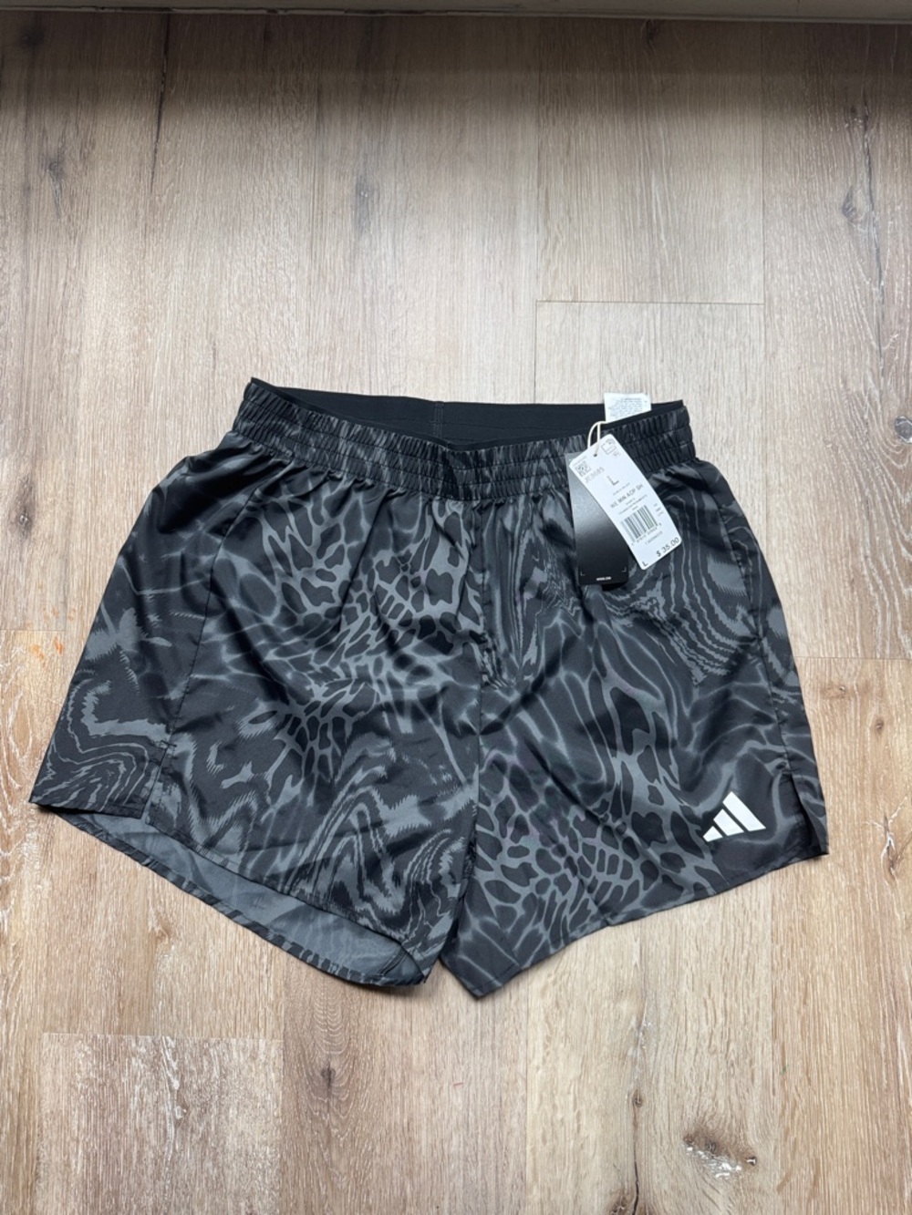 adidas Black Camo-Print Athletic Shorts